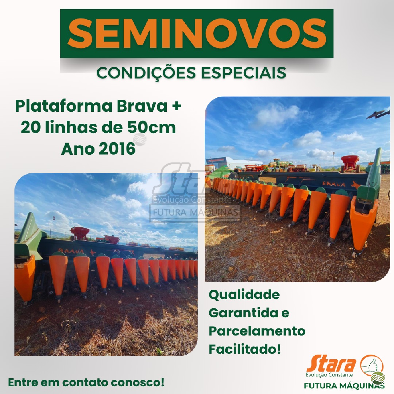 PLATAFORMA COLHEITADEIRA STARA BRAVA + Futura Máquinas Agrícolas - Stara PATOS DE MINAS MINAS GERAIS MG